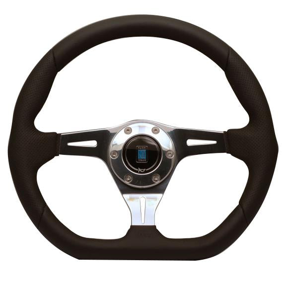 Nardi Kallista - 350mm (Silver / Black Per Leather / Black Stitch)