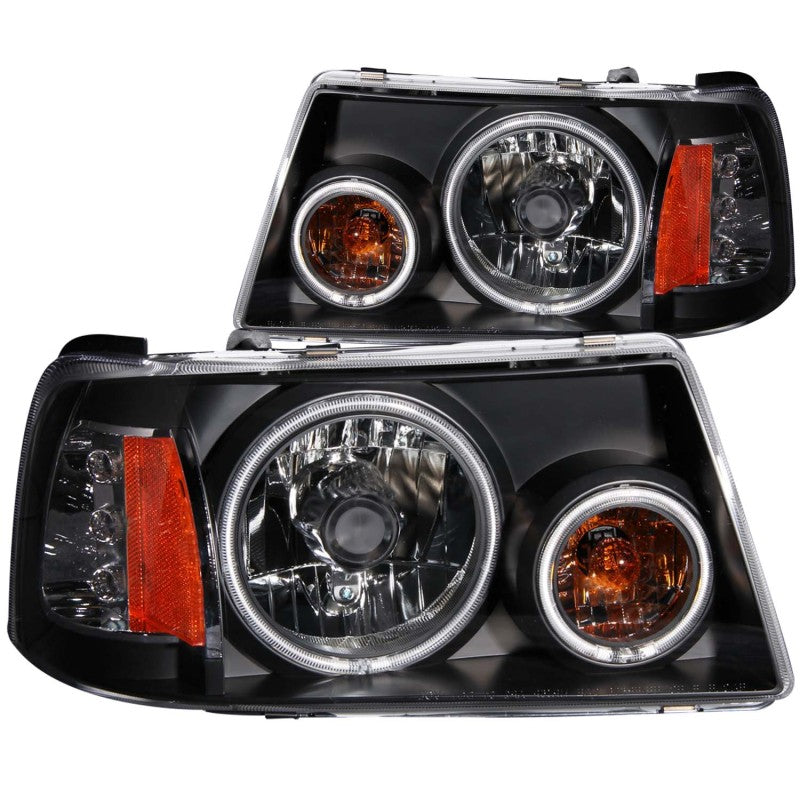 ANZO 2001-2011 Ford Ranger Projector Headlights w/ Halo Black (CCFL) - 111152-C-Dub Tech