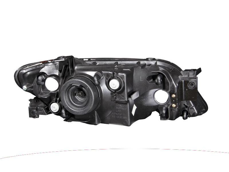 ANZO 2001-2003 Mazda Protege Crystal Headlights Black - 121107-C-Dub Tech