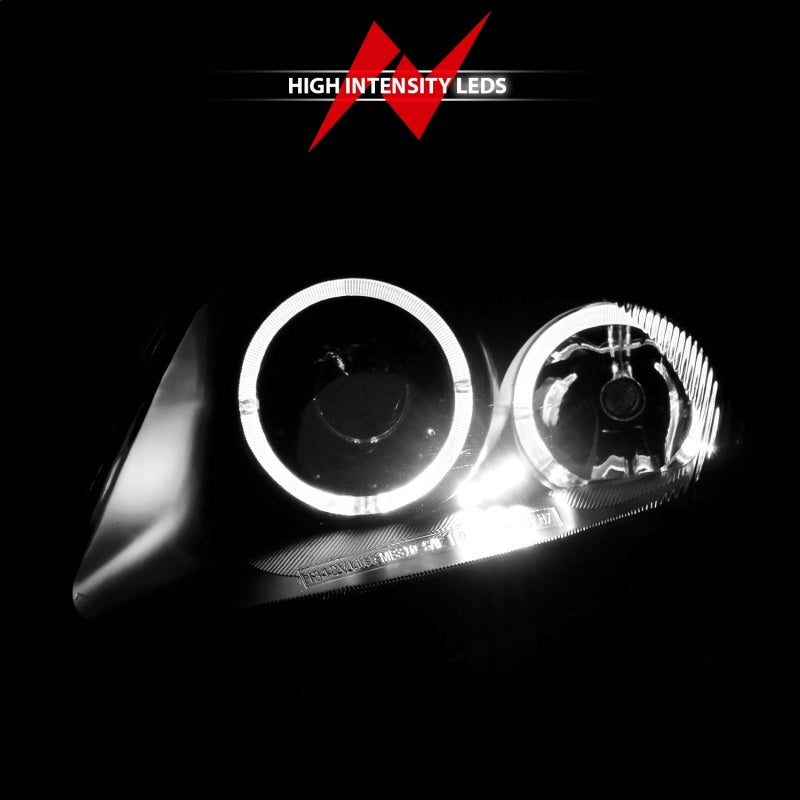 ANZO 2000-2005 Mitsubishi Eclipse Projector Headlights w/ Halo Black - 121332-C-Dub Tech