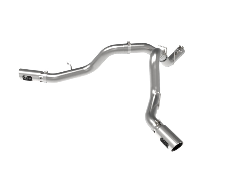 aFe Large Bore-HD 4in 409SS DPF-Back Exhaust System w/Polished Tips - 49-44126-P-C-Dub Tech