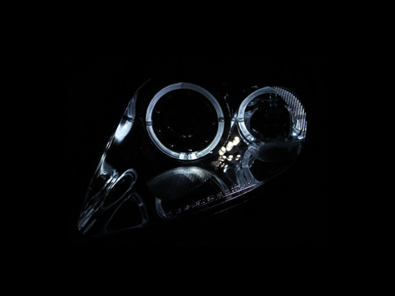 ANZO 2000-2005 Mitsubishi Eclipse Projector Headlights w/ Halo Black - 121332-C-Dub Tech
