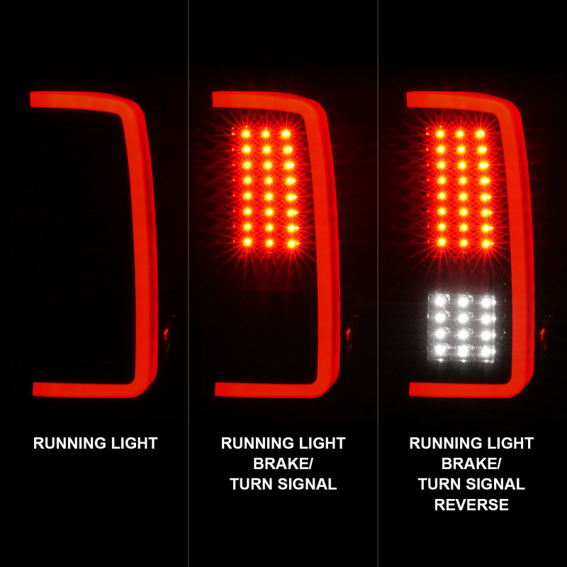 ANZO 2007-2013 Chevrolet Silverado1500/ 2500/ 3500 LED Tail Lights w/ - 311381-C-Dub Tech