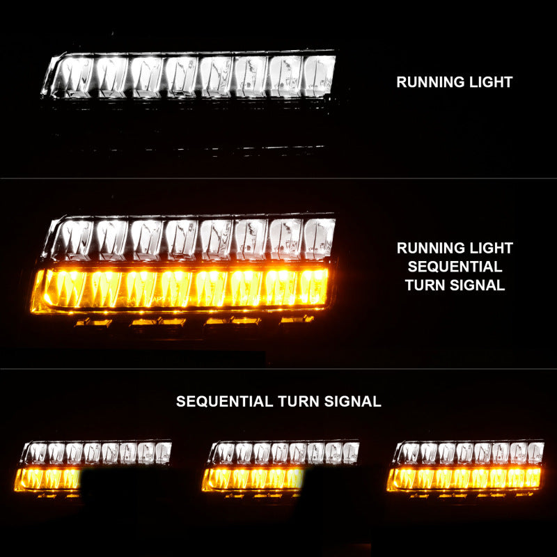 ANZO 2018-2021 Jeep Wrangler LED Side Markers Chrome Housing Smoke - 511085-C-Dub Tech
