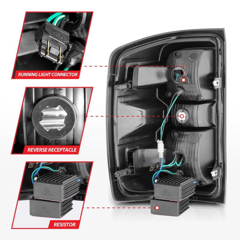 ANZO 15-19 Chevy Silverado 2500HD/3500HD (Halgn Only) LED Tail Lights - 311425-C-Dub Tech