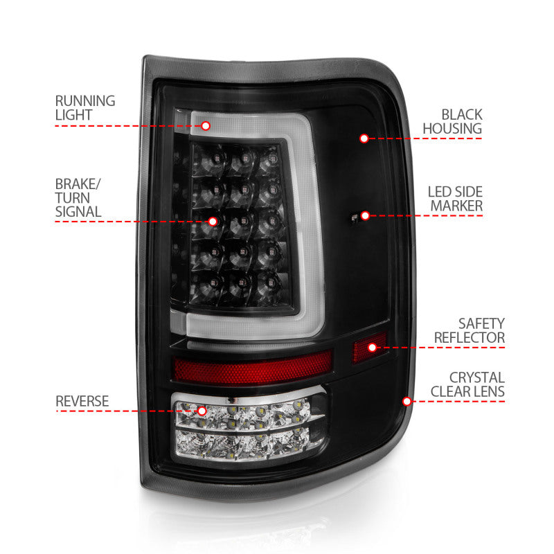 ANZO 2004-2006 Ford F-150 LED Tail Lights w/ Light Bar - 311342-C-Dub Tech