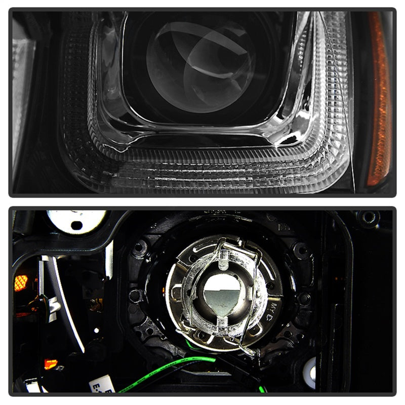 Spyder Volkswagen Golf VII 14-16 Projector Headlights DRL LED Red - 5080592