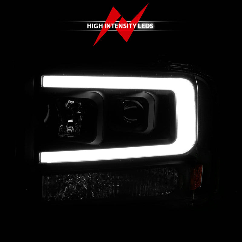 ANZO 99-04 Ford F250/F350/F450/Excursion (excl 99) Projector Headlights - w/ - 111551-C-Dub Tech