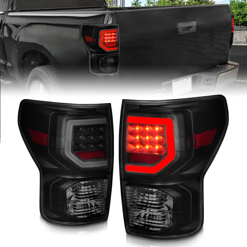 Anzo 07-11 Toyota Tundra Full LED Tailights Black Housing Smoke - 311387-C-Dub Tech