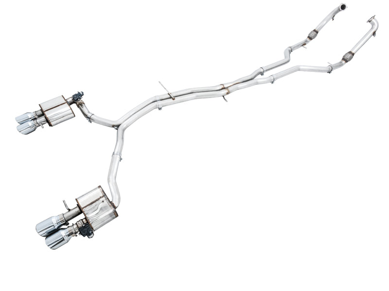 AWE Tuning Audi B9 S4 SwitchPath Exhaust - Non-Resonated (Silver - 3025-42030-C-Dub Tech