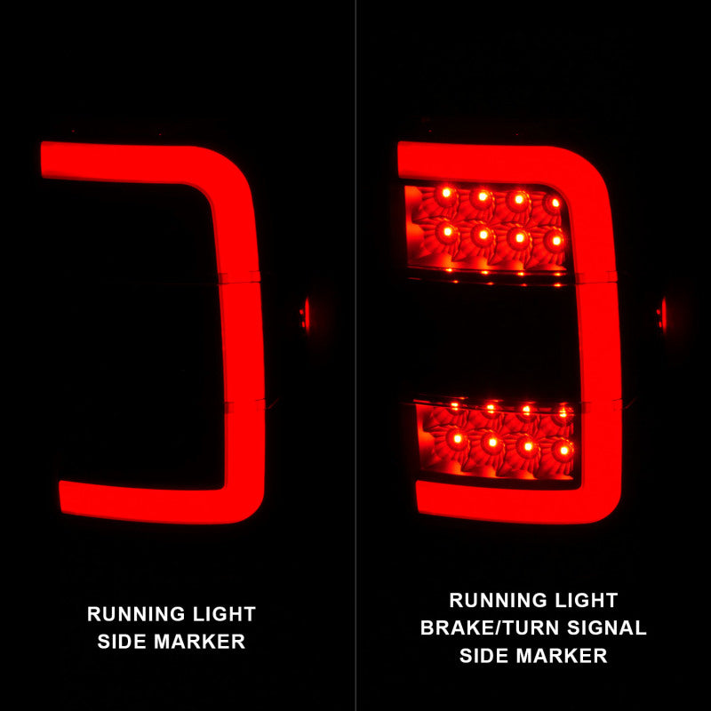 ANZO 01-11 Ford Ranger LED Taillights - Black Housing w/ - 311391-C-Dub Tech