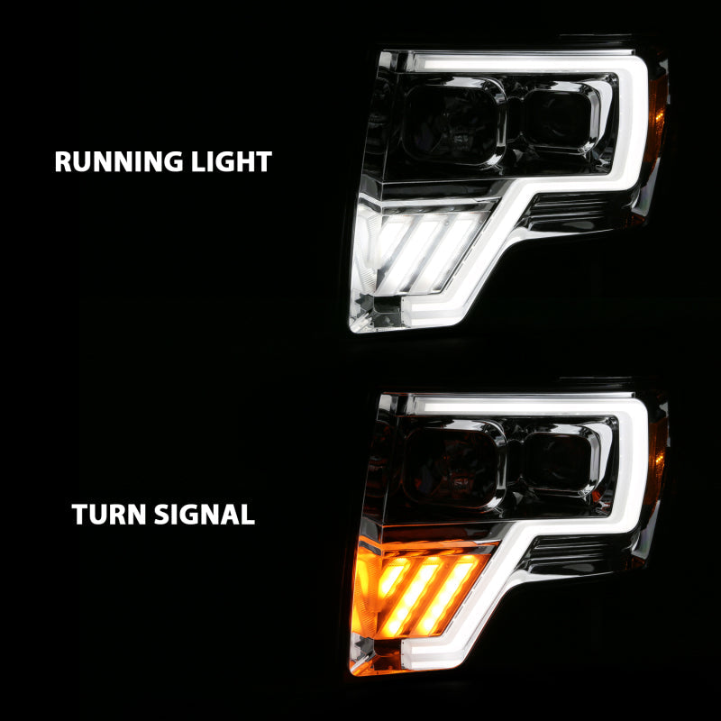 ANZO 2009-2013 Ford F-150 Projector Light Bar G4 Switchback H.L. - 111470-C-Dub Tech