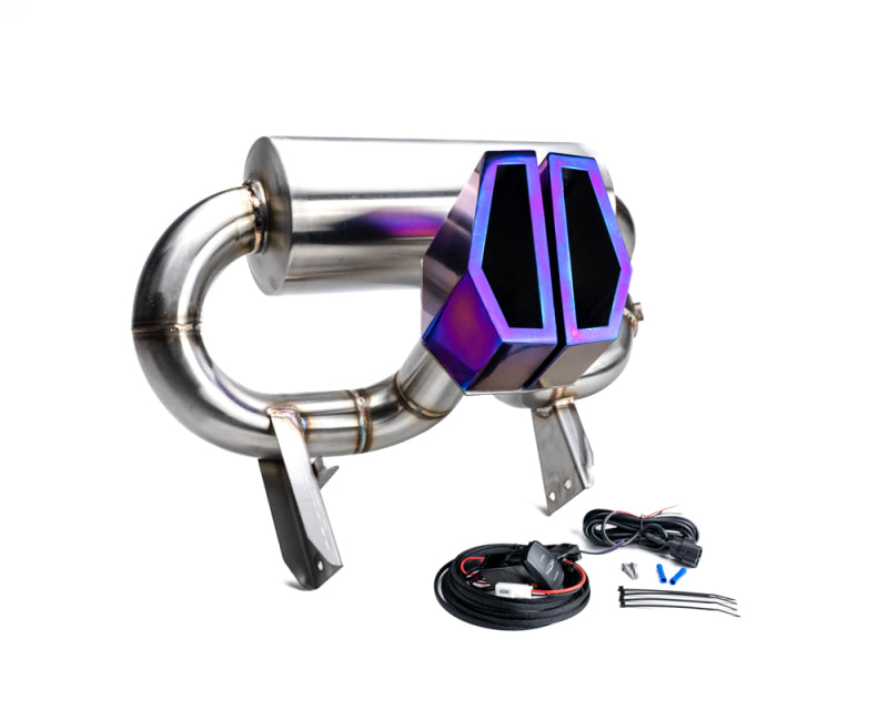 Agency Power Valvetronic Exhaust System Titanium Tips Can-Am Maverick X3 - AP-BRP-X3-170-TI-C-Dub Tech