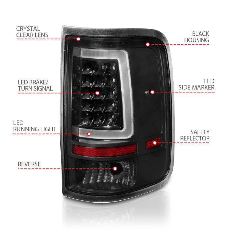 ANZO 2004-2006 Ford F-150 LED Tail Lights w/ Light Bar - 311342-C-Dub Tech