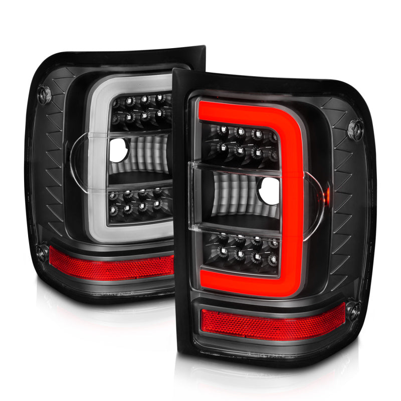 ANZO 2001-2011 Ford Ranger LED Tail Lights w/ Light Bar - 311390-C-Dub Tech