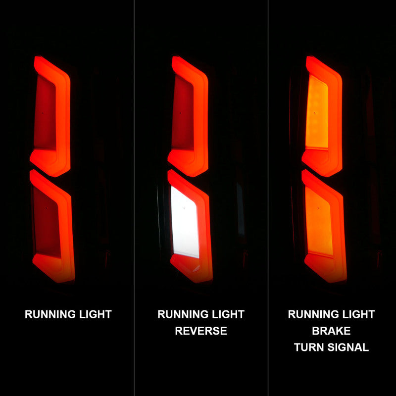 ANZO 2015-2020 Chevrolet Tahoe LED Tail Lights w/ Light Bar - 311374-C-Dub Tech