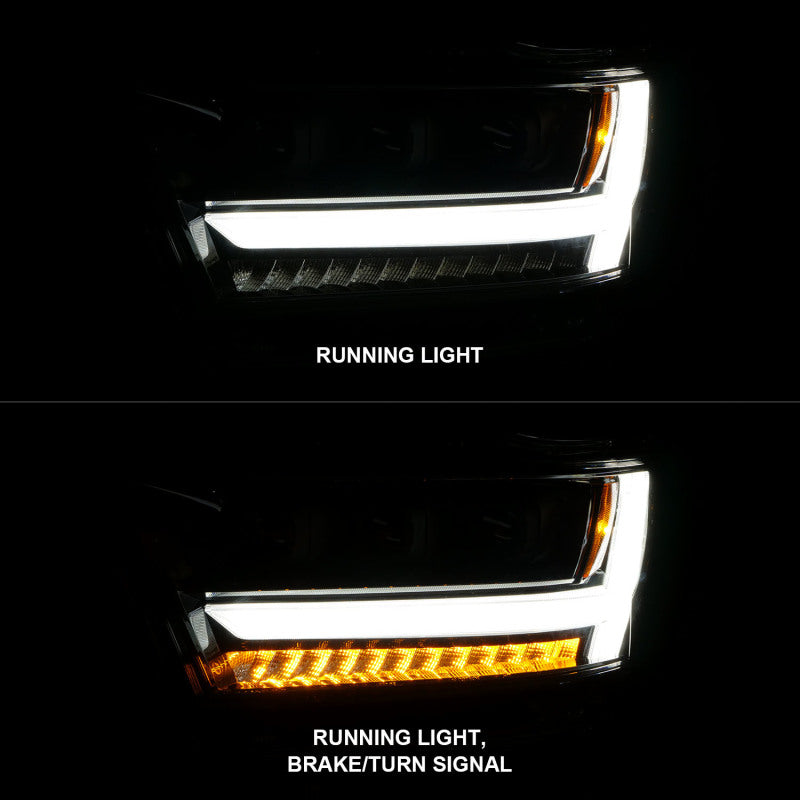 ANZO 2019-2020 Dodge Ram 1500 LED Projector Headlights Plank Style - 111494-L-C-Dub Tech