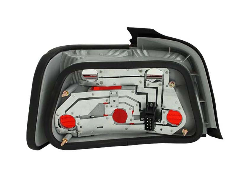 ANZO 1992-1998 BMW 3 Series E36 Sedan Taillights Red/Clear - 221216-C-Dub Tech