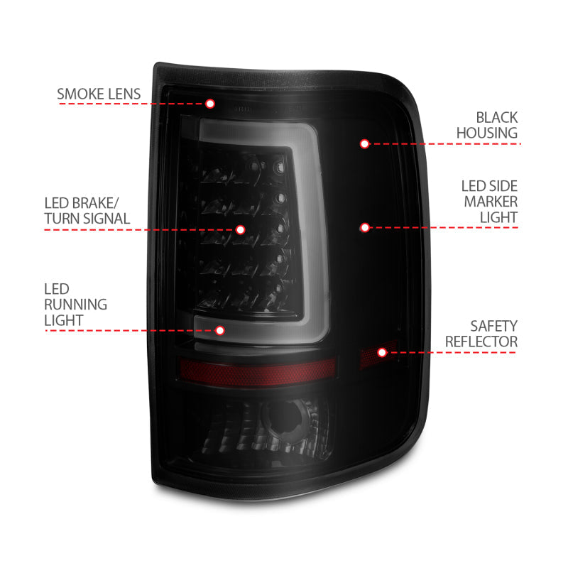 ANZO 2004-2006 Ford F-150 LED Tail Lights w/ Light Bar - 311343-C-Dub Tech