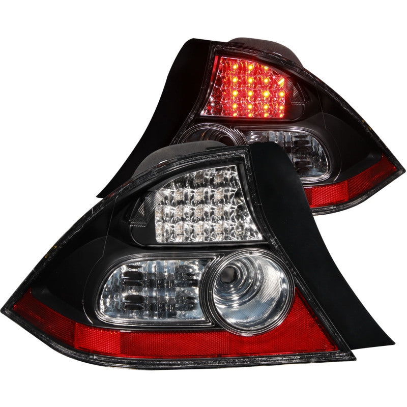 ANZO 2004-2005 Honda Civic LED Taillights Black - 321035-C-Dub Tech