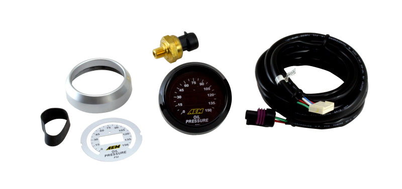 AEM 52mm Oil Pressure 150psi Digital Gauge - 30-4407-C-Dub Tech