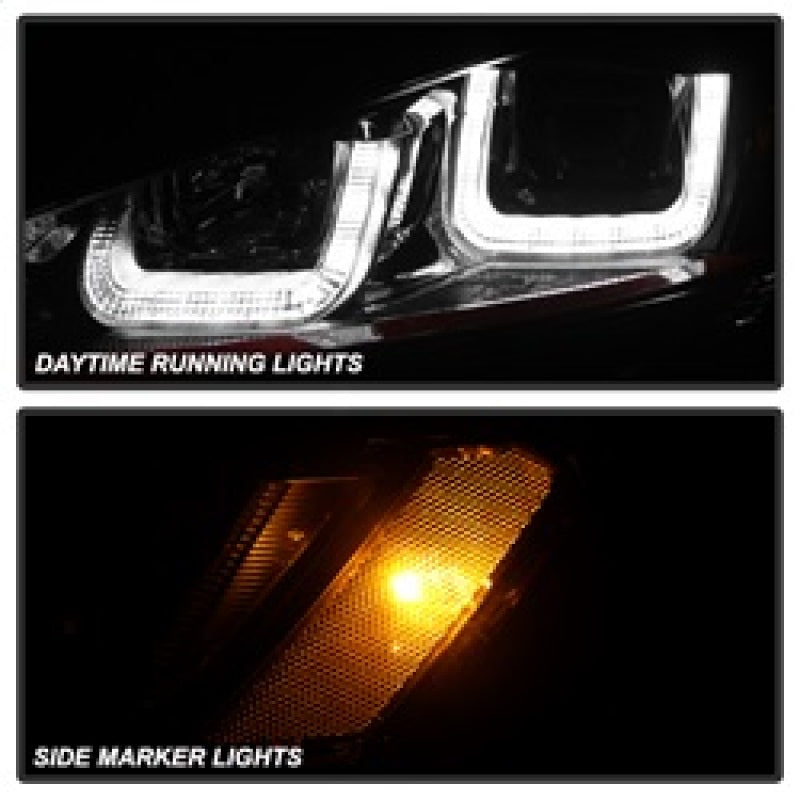 Spyder Volkswagen Golf VII 14-16 Projector Headlights DRL LED Red - 5080592