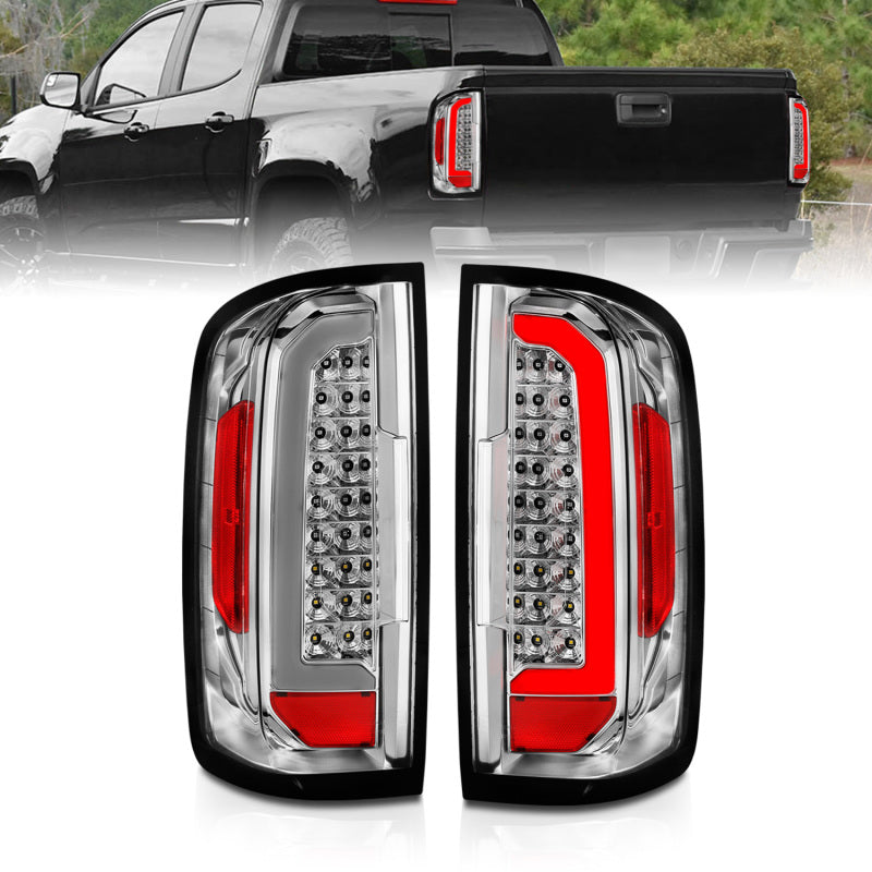 ANZO 15-21 Chevy Colorado LED Taillights w/ Light Bar Chrome - 311407-C-Dub Tech