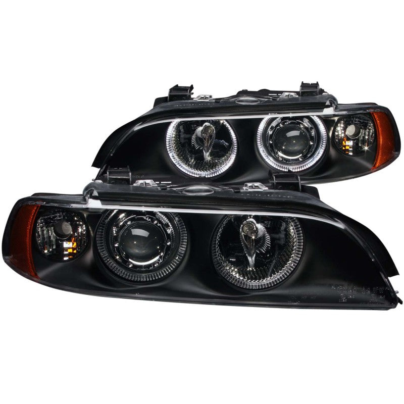 ANZO 1997-2001 BMW 5 Series Projector Headlights w/ Halo Black - 121017-C-Dub Tech