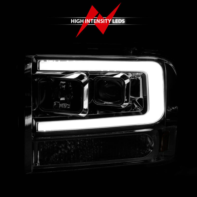 ANZO 99-04 Ford F250/F350/F450/Excursion (excl 99) Projector Headlights - w/Light - 111552-C-Dub Tech