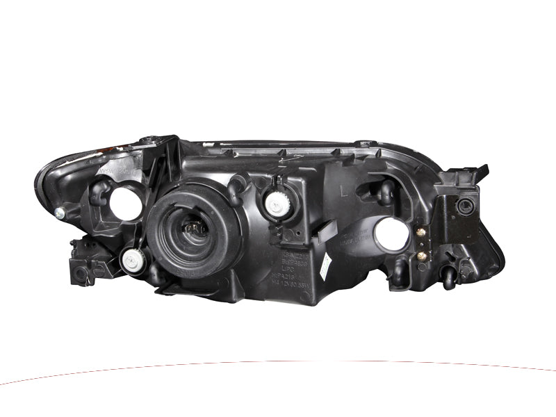 ANZO 2001-2003 Mazda Protege Crystal Headlights Black - 121107-C-Dub Tech