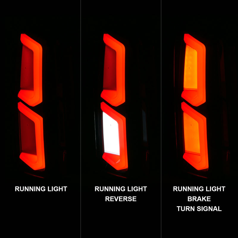 ANZO 2015-2020 Chevrolet Tahoe LED Tail Lights w/ Light Bar - 311375-C-Dub Tech