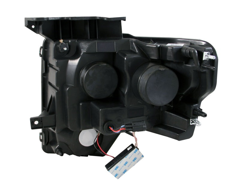 ANZO 2009-2014 Ford F-150 Projector Headlights w/ Halo Black (CCFL) - 111298-C-Dub Tech