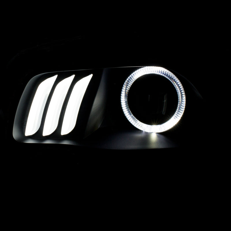 ANZO 2014-2016 Jeep Cherokee Projector Headlights Black clear w/ white - 111353-C-Dub Tech