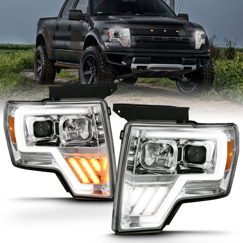 ANZO 2009-2013 Ford F-150 Projector Light Bar G4 Switchback H.L. - 111470-C-Dub Tech