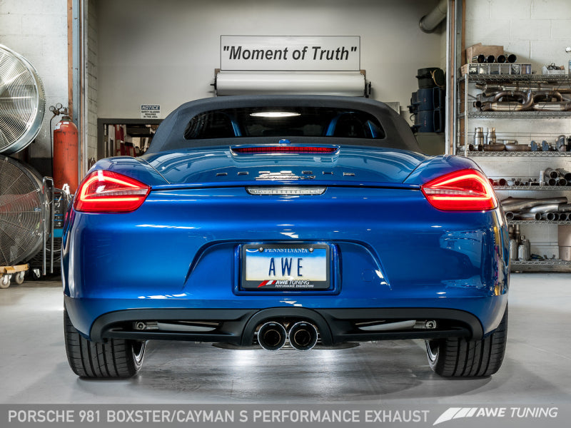 AWE Tuning Porsche 981 Performance Exhaust System - w/Diamond Black - 3010-33024-C-Dub Tech