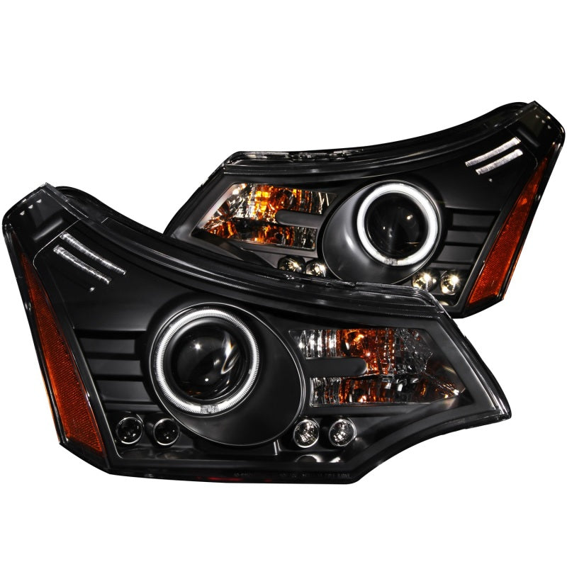 ANZO 2008-2011 Ford Focus Projector Headlights Black - 121272-C-Dub Tech