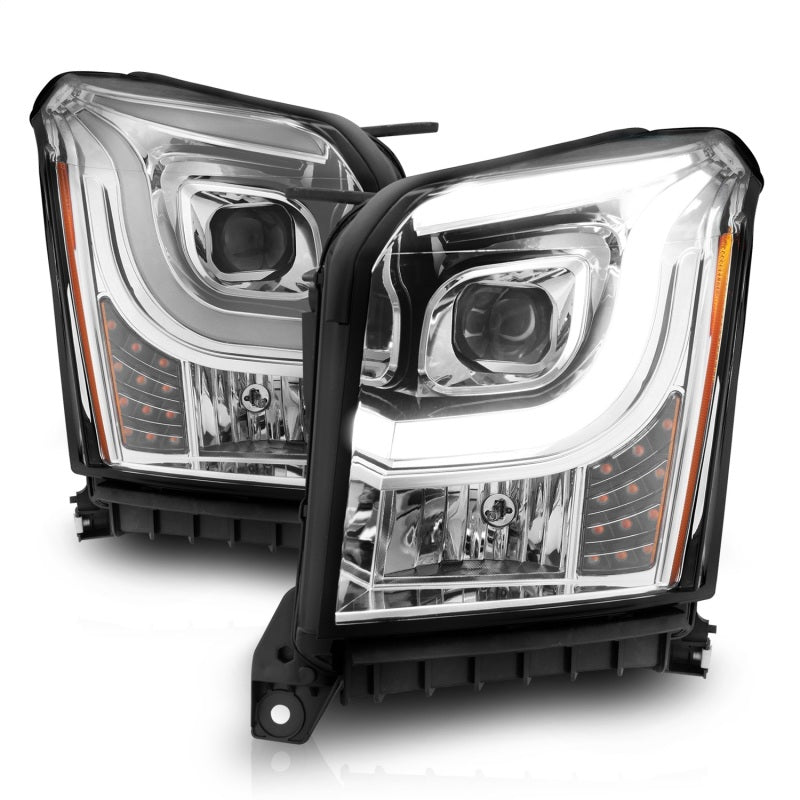 ANZO 2015-2017 GMC Yukon XL Projector Headlights W Lightbar - - 111536-C-Dub Tech