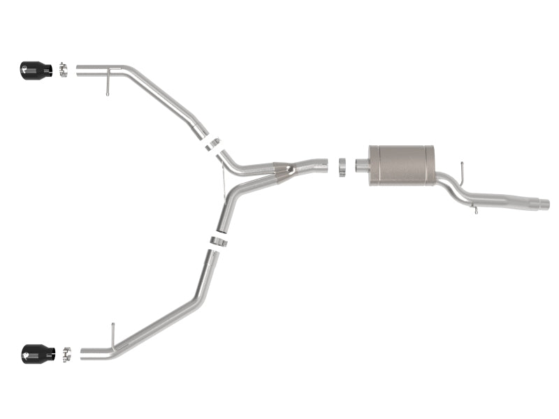 afe MACH Force-Xp 13-16 Audi Allroad L4 SS Axle-Back Exhaust - 49-36437-B-C-Dub Tech