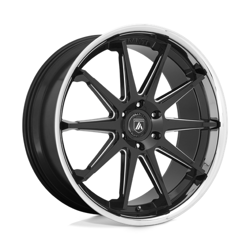 Asanti Abl 29 Emperor Wheel, 22x10.0 +30 Offset 5x120, Gloss Black Milled With Chrome Lip - ABL29-22105230BK-C-Dub Tech