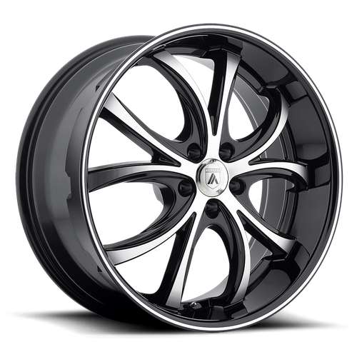 Asanti Abl 8 Elektra Wheel, 22x10.0 +20 Offset 5x115, Machined Face Black Lip - ABL8-22101520MB-C-Dub Tech