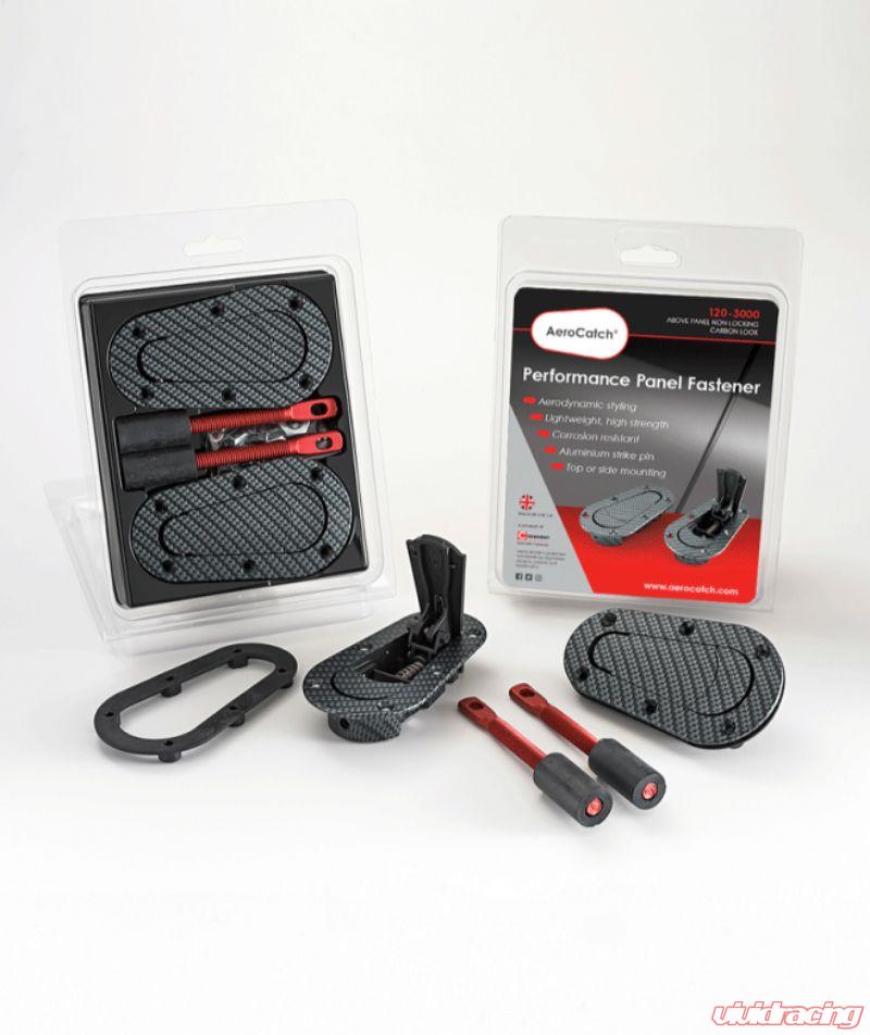 AeroCatch Carbon Fiber Style120 Series Plus Flush Above Panel Hood Fastners No Security Lock-C-Dub Tech