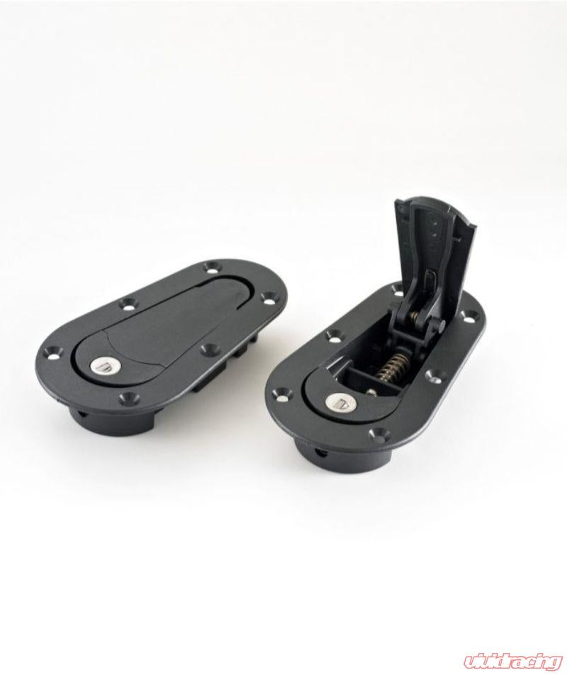 AeroCatch Black Xtreme Series 120 Plus Flush Hood Fasteners built-in Security Lock-C-Dub Tech