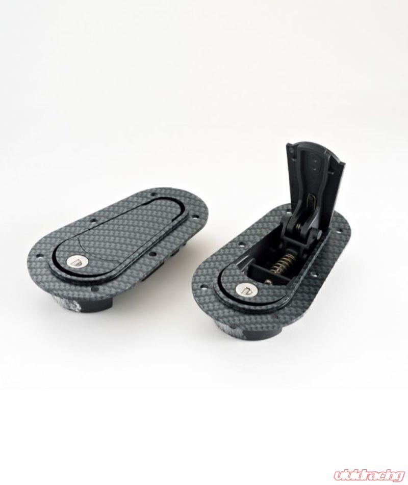 AeroCatch Carbon Fiber Design 125 Series Flush Below Panel Hood Fastners built-in Security Lock-C-Dub Tech