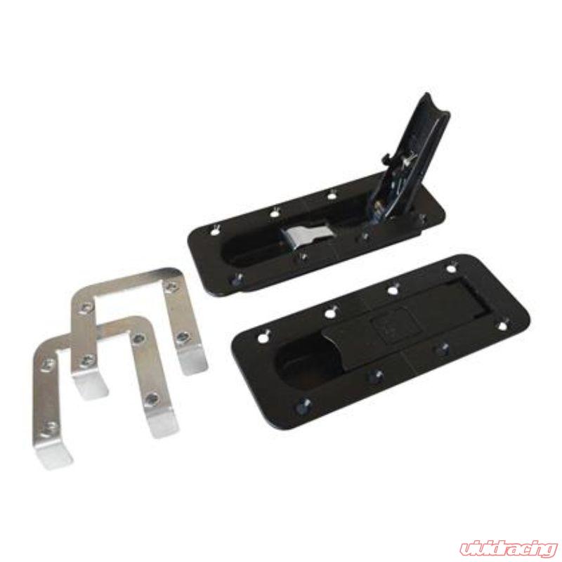AeroCatch Black 320 Series Plus Flush Single Strike with Hardware Fasteners No Security Lock-C-Dub Tech