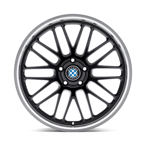 Beyern Mesh Wheel, 22x9.5 +35 Offset 5x120, Gloss Black W/ Mirror Cut Lip - 2295BYM355120B72-C-Dub Tech