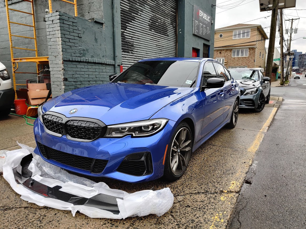 CMST Tuning Carbon Fiber Front Lip Splitter for BMW 3 Series G20 M340i 330i 2019-2022