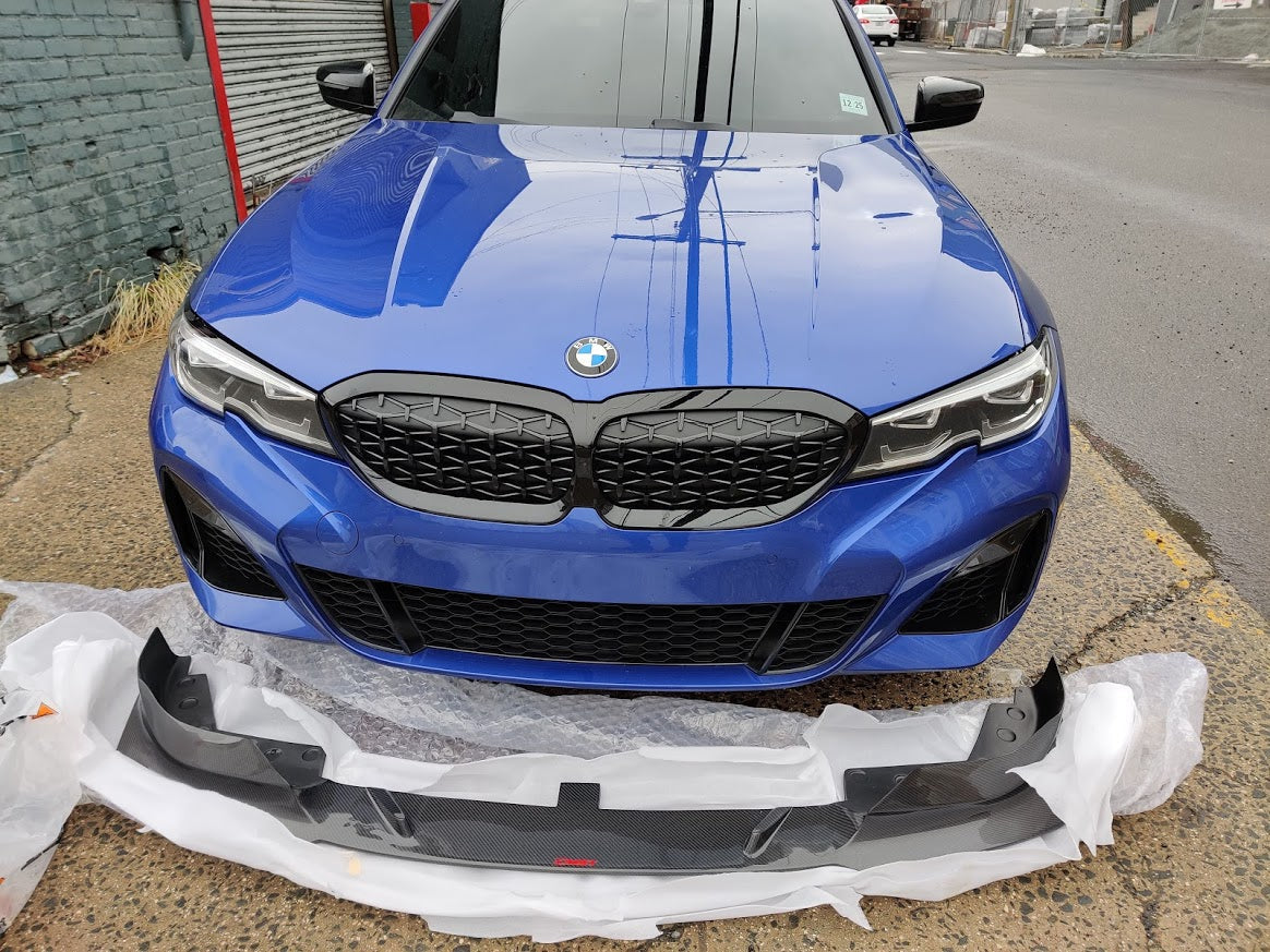 CMST Tuning Carbon Fiber Front Lip Splitter for BMW 3 Series G20 M340i 330i 2019-2022
