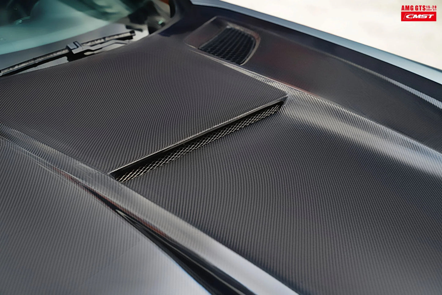 CMST Tuning Carbon Fiber Hood Black Series Style for Mercedes Benz C190 AMG GT GTS GTC GTR