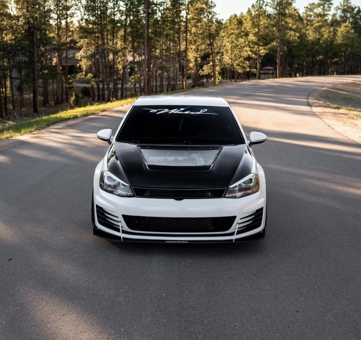 CMST Carbon Fiber PVC Glass Transparent Hood for Volkswagen GTI & Golf R & Golf MK7 MK7.5