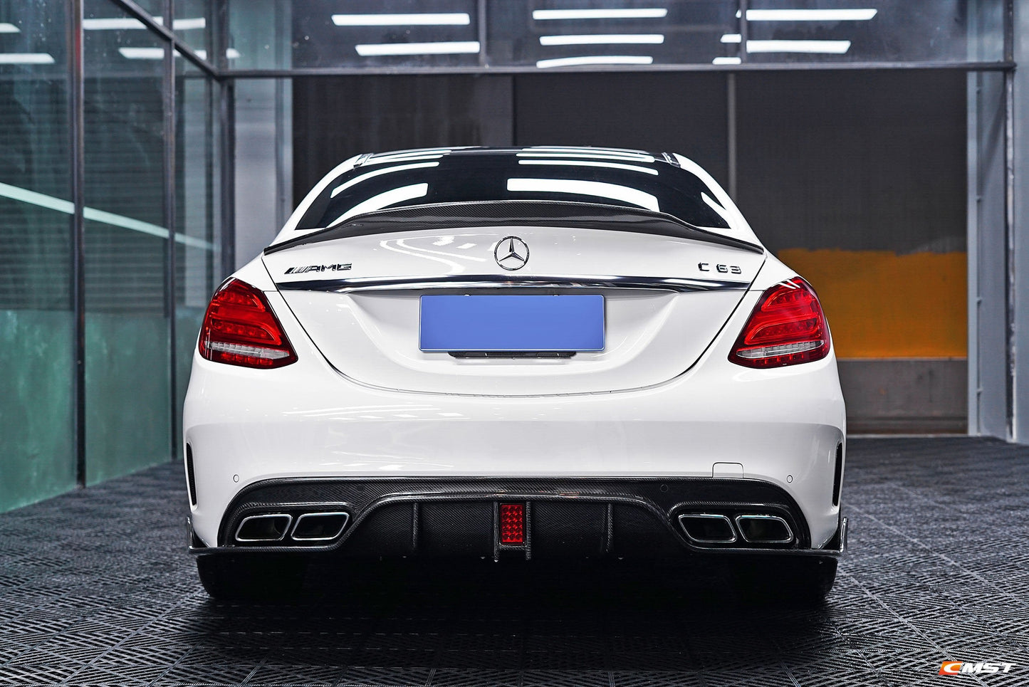 CMST Carbon Fiber Rear Diffuser for Mercedes Benz W205 C63 AMG Sedan Coupe (2015-2018)
